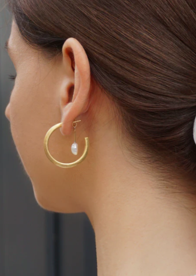 Earrings Jacket Solid Hoops