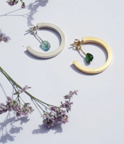 Earrings Jacket Solid Hoops