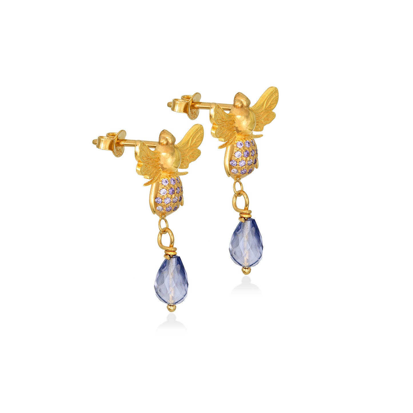 Queen Bee – Stud Earrings (Amethyst)