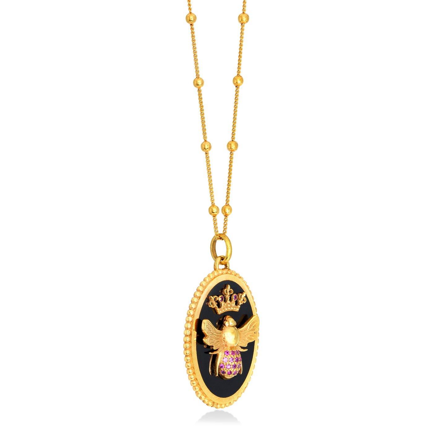 Queen Bee – Necklace (Gold-Plated Beads)