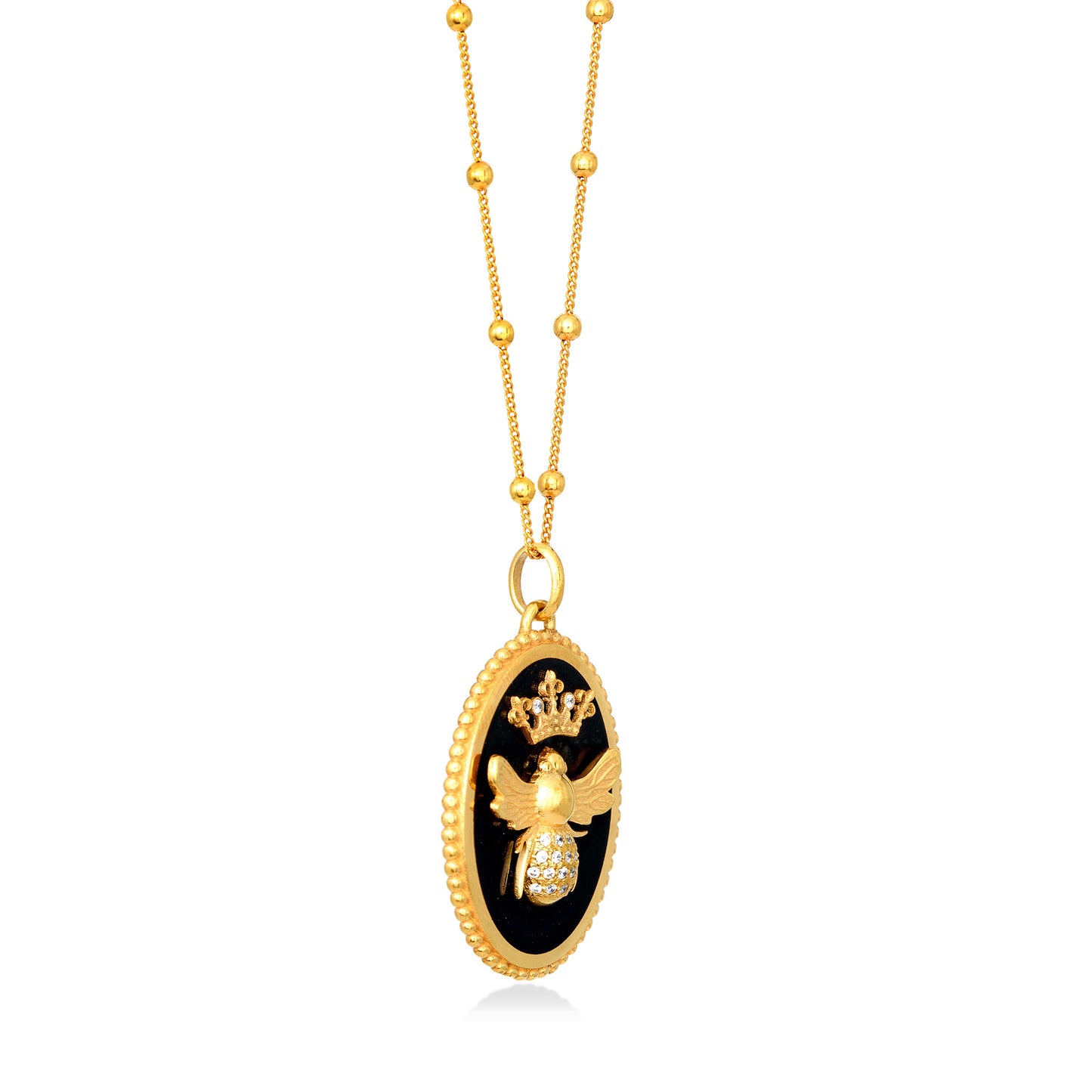 Queen Bee – Necklace (Gold-Plated Beads)