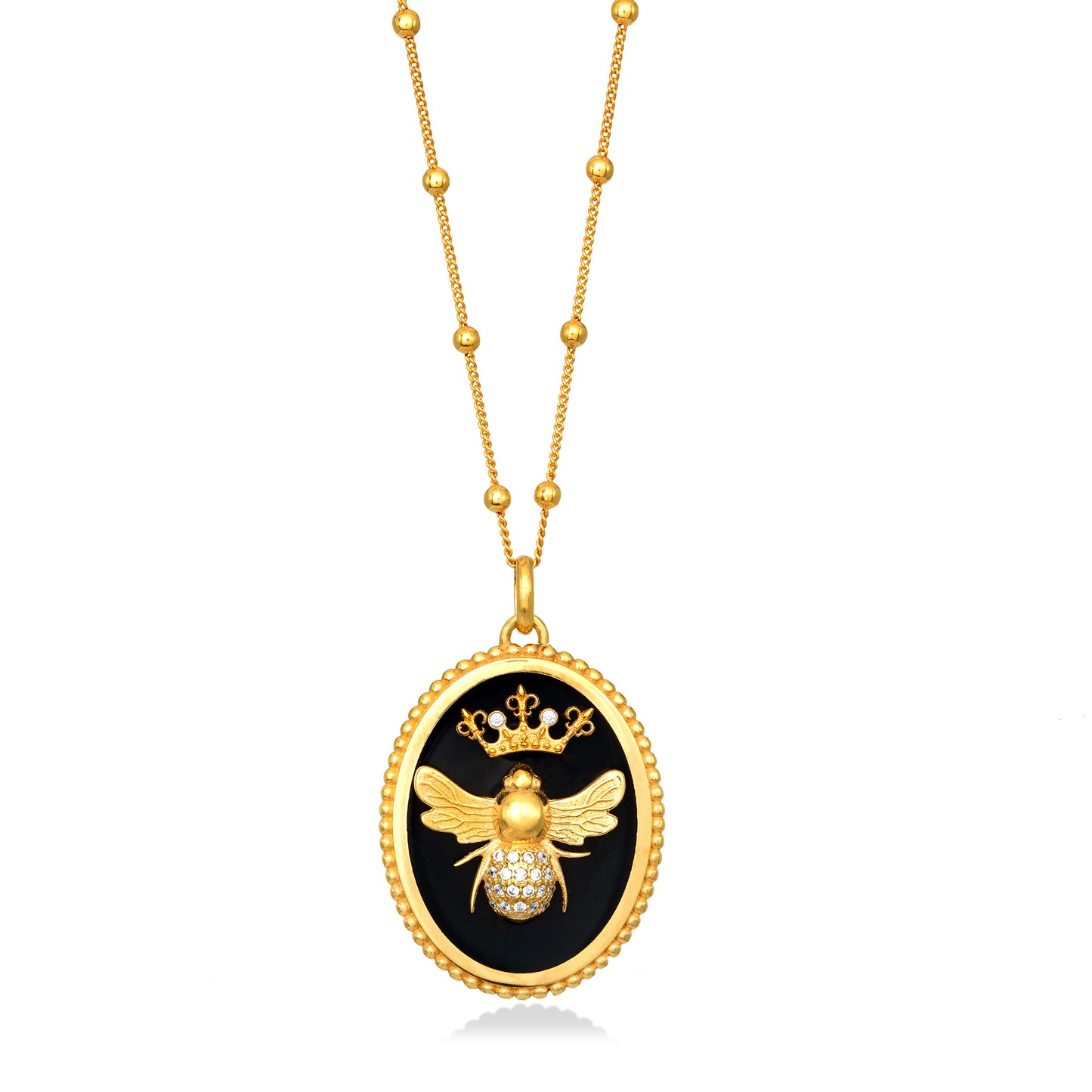 Queen Bee – Necklace (Gold-Plated Beads)