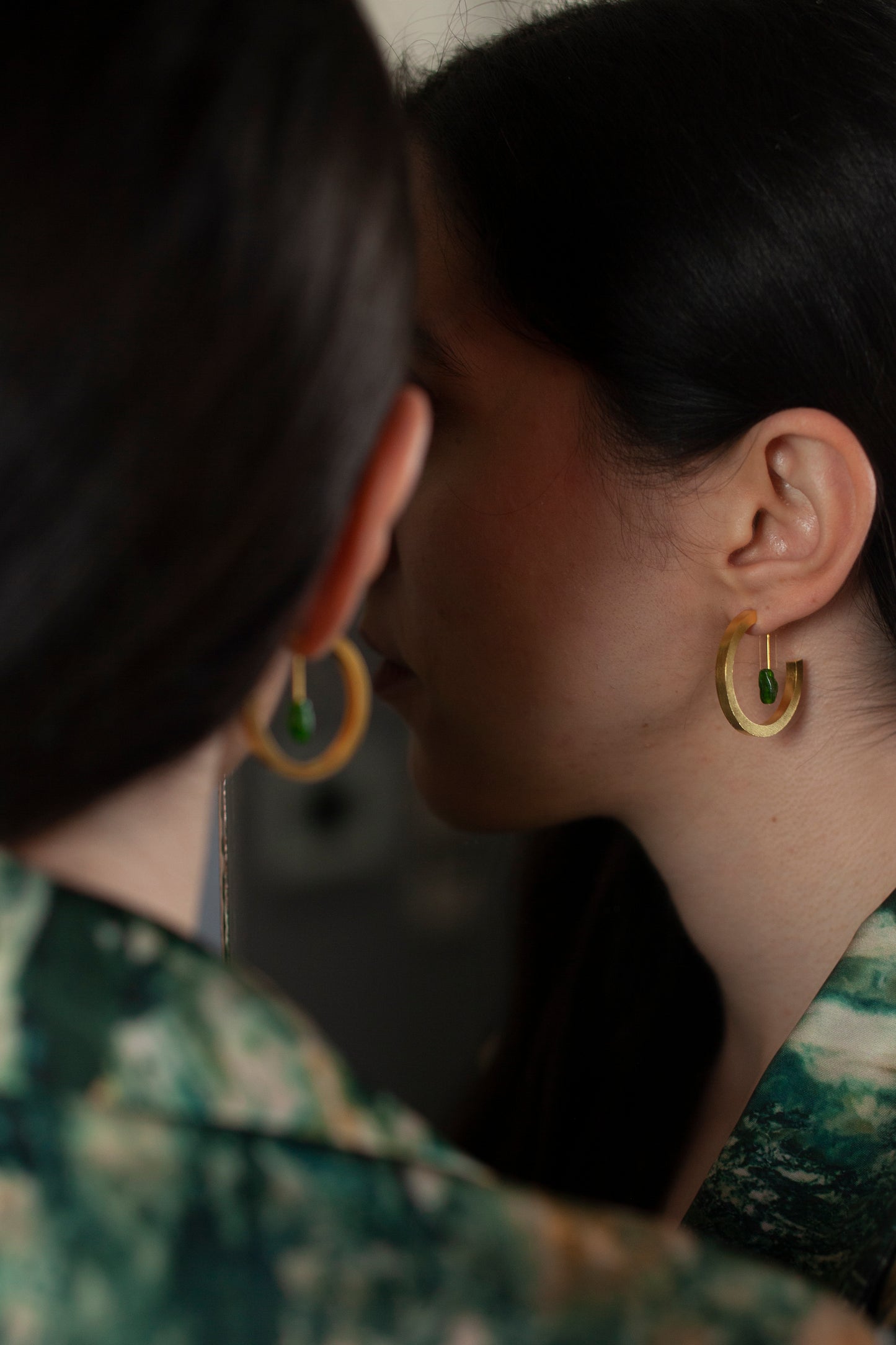 Earrings Jacket Solid Hoops