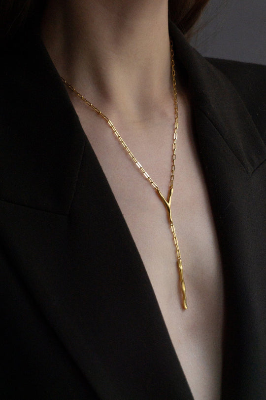 Necklace Gilt Paperclip Gold Plated "Kintsugi Collection"