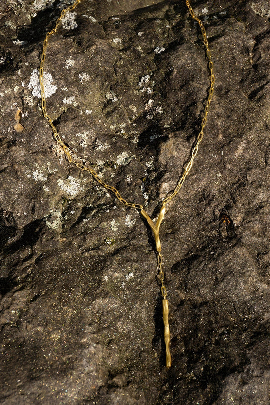 Necklace Gilt Paperclip Gold Plated "Kintsugi Collection"