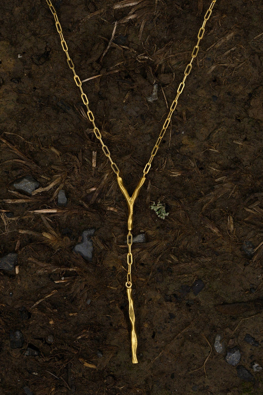 Necklace Gilt Paperclip Gold Plated "Kintsugi Collection"