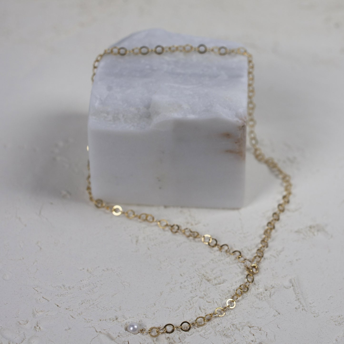 Necklace Chain Pearl Gold Plated "Vermeer Collection"