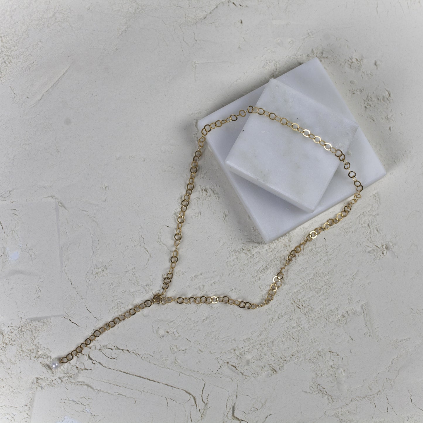Necklace Chain Pearl Gold Plated "Vermeer Collection"