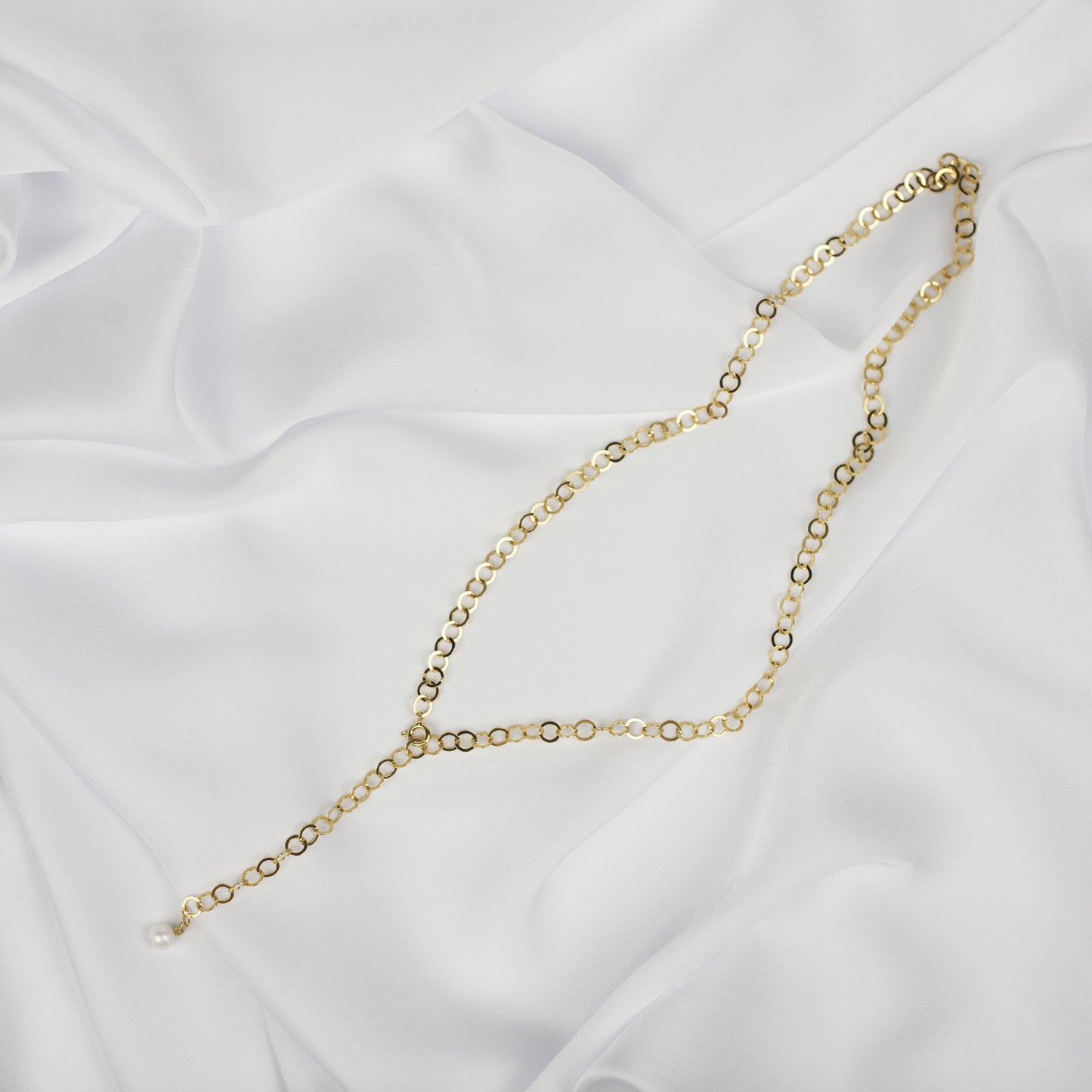 Necklace Chain Pearl Gold Plated "Vermeer Collection"