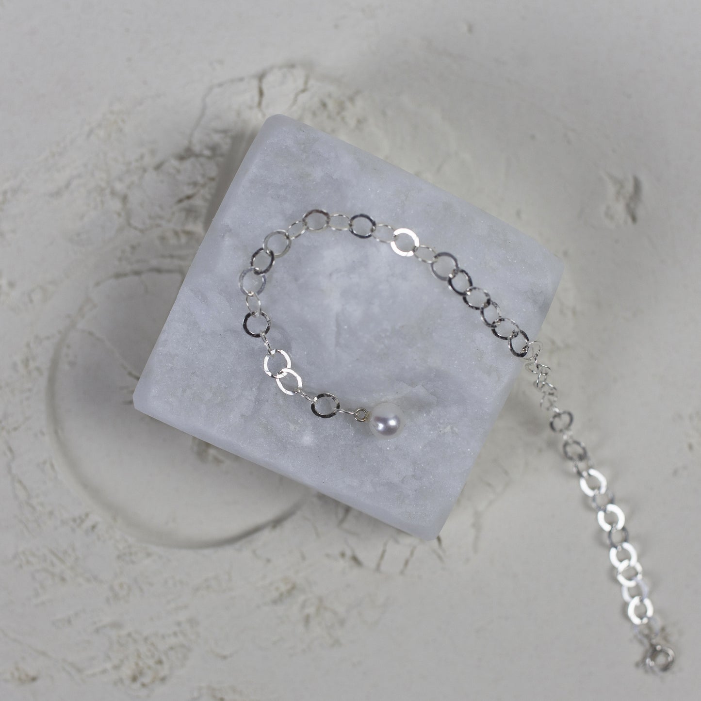 Bracelet Chain Pearl Silver "Vermeer Collection"