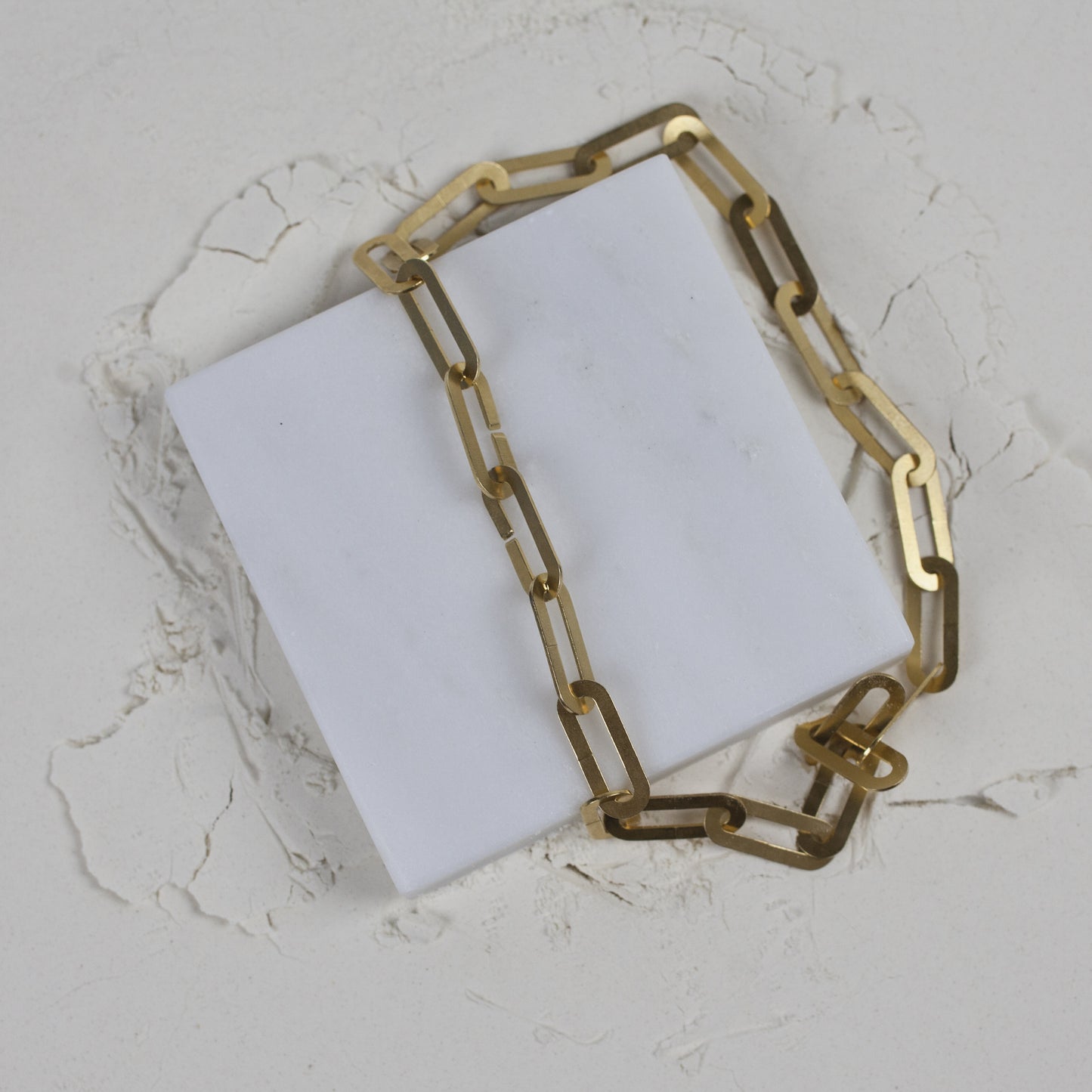 Necklace Flat Oval Link Chain Gold Plated "Unity Collection"