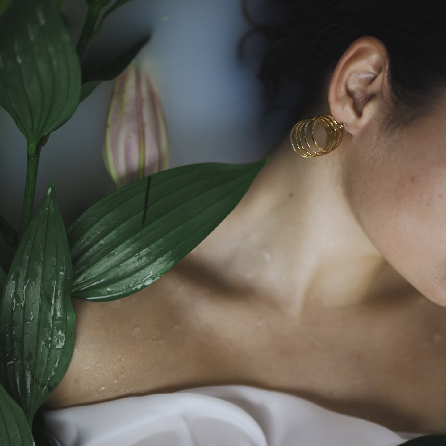 Earrings Eclipse gold vermeil "Full Moon Collection"