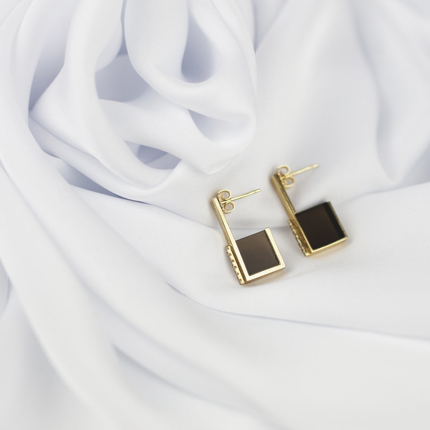 Earrings Glass Square "Glass Collection"