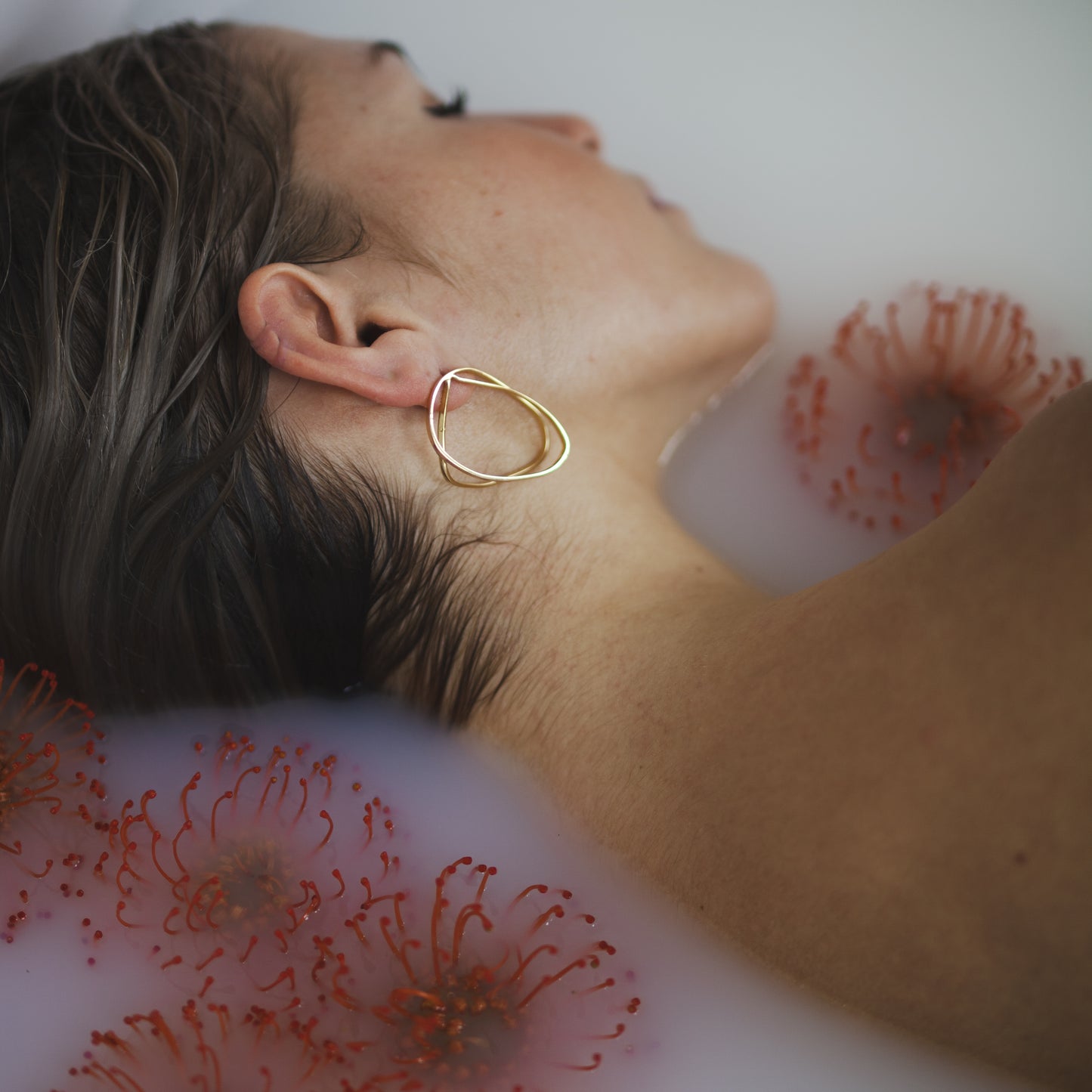 Gold 18k Earrings Earth "Milky Way Collection"