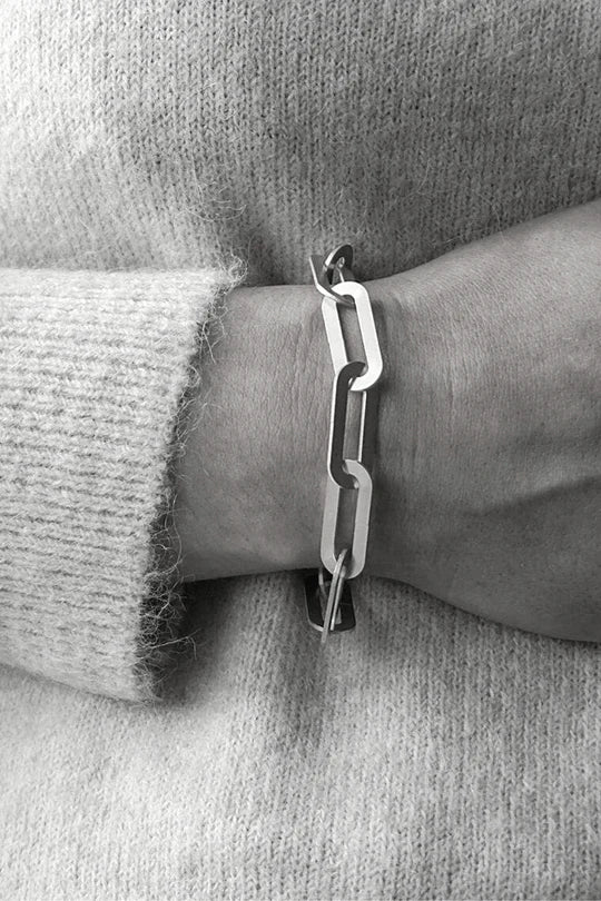 Bracelet Flat Oval Link Chain Silver "Unity Collection"