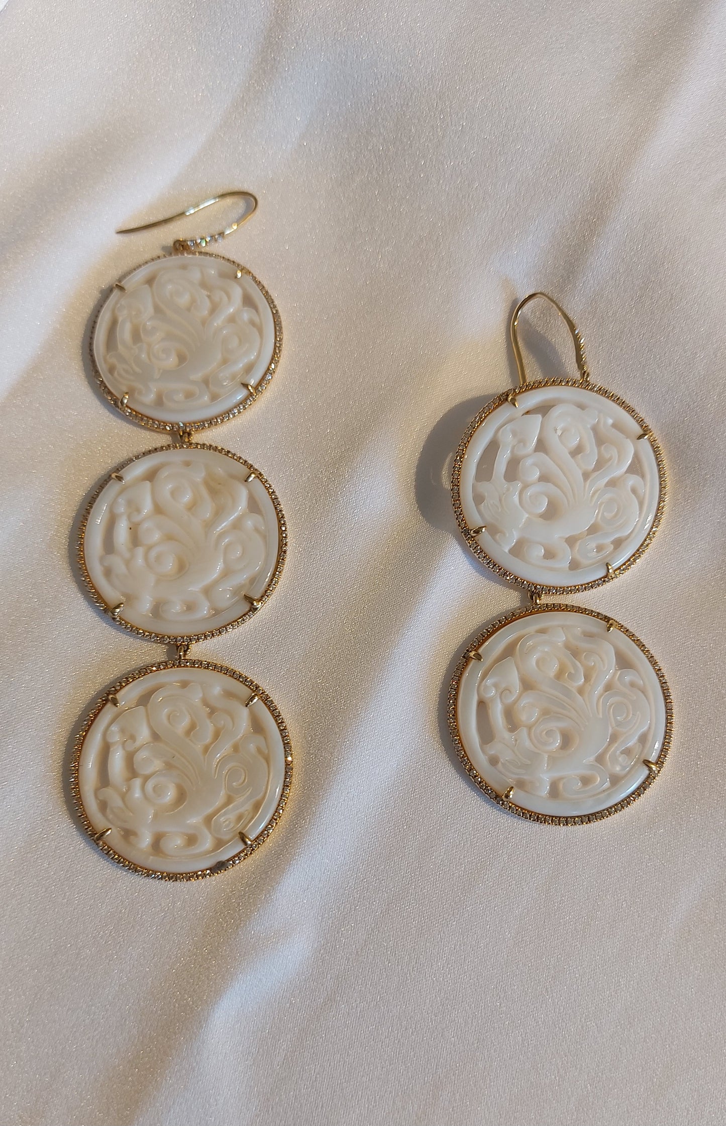 Earrings Asymmetrical 18K gold