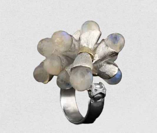 Moonstone Briolette Ring