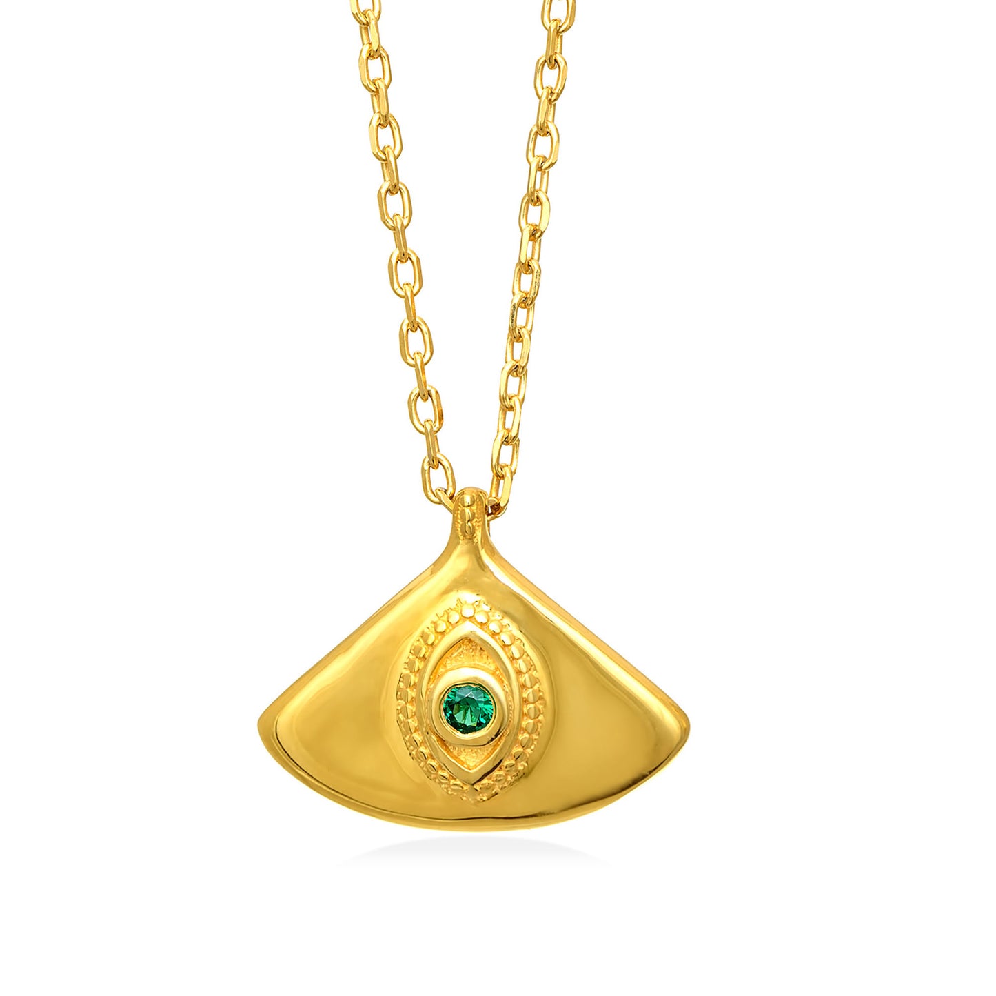 Dragon Eye – Pendant (18K Gold-Plated Silver 925 | Emerald)