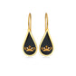 Queen Bee – Hook Earrings (White Zircon)