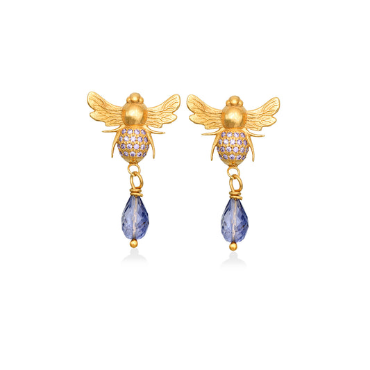 Queen Bee – Stud Earrings (Amethyst)
