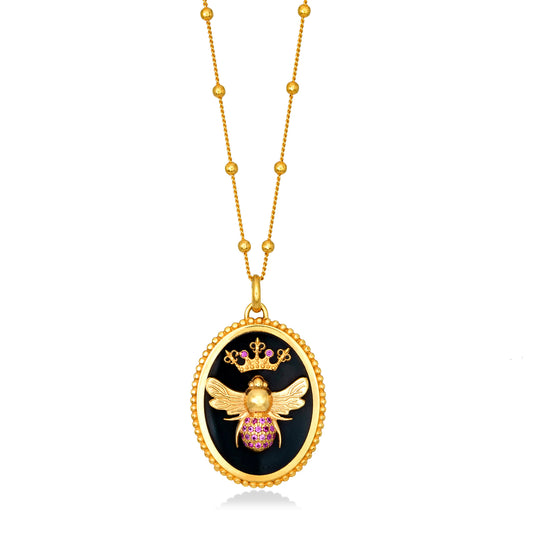 Queen Bee – Necklace (Gold-Plated Beads)