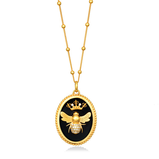 Queen Bee – Necklace (Gold-Plated Beads)