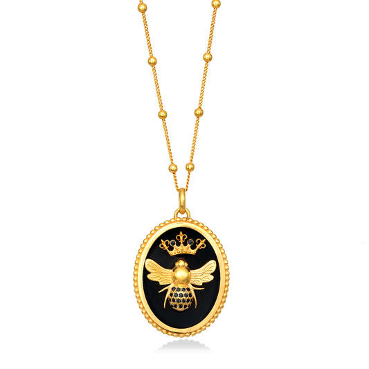 Queen Bee – Necklace (Gold-Plated Beads)
