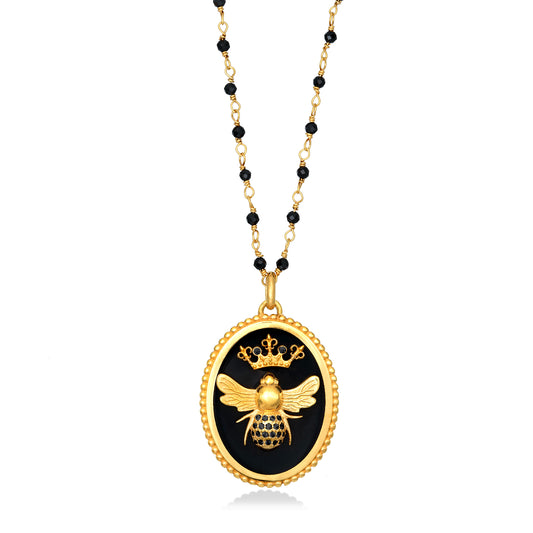 Queen Bee – Necklace Black Zircon