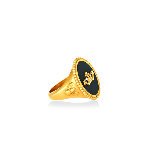 Queen Bee – Statement Ring (White Zircon)
