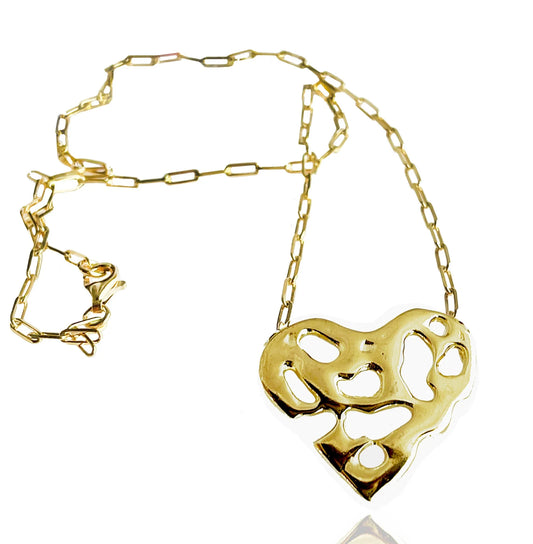 Open Heart Pendant Necklace