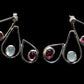 Aquamarine & Rubellite Earrings