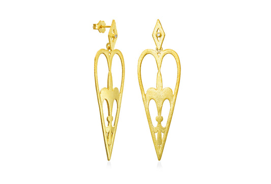 Heartshield – Stud Earrings Mat