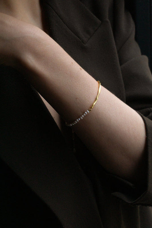 Βραχιόλι Stria Pearl - Επιχρυσωμένο "Kintsugi Collection"