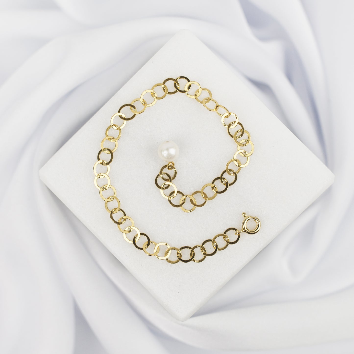 Bracelet Chain Pearl Gold Plated "Vermeer Collection"
