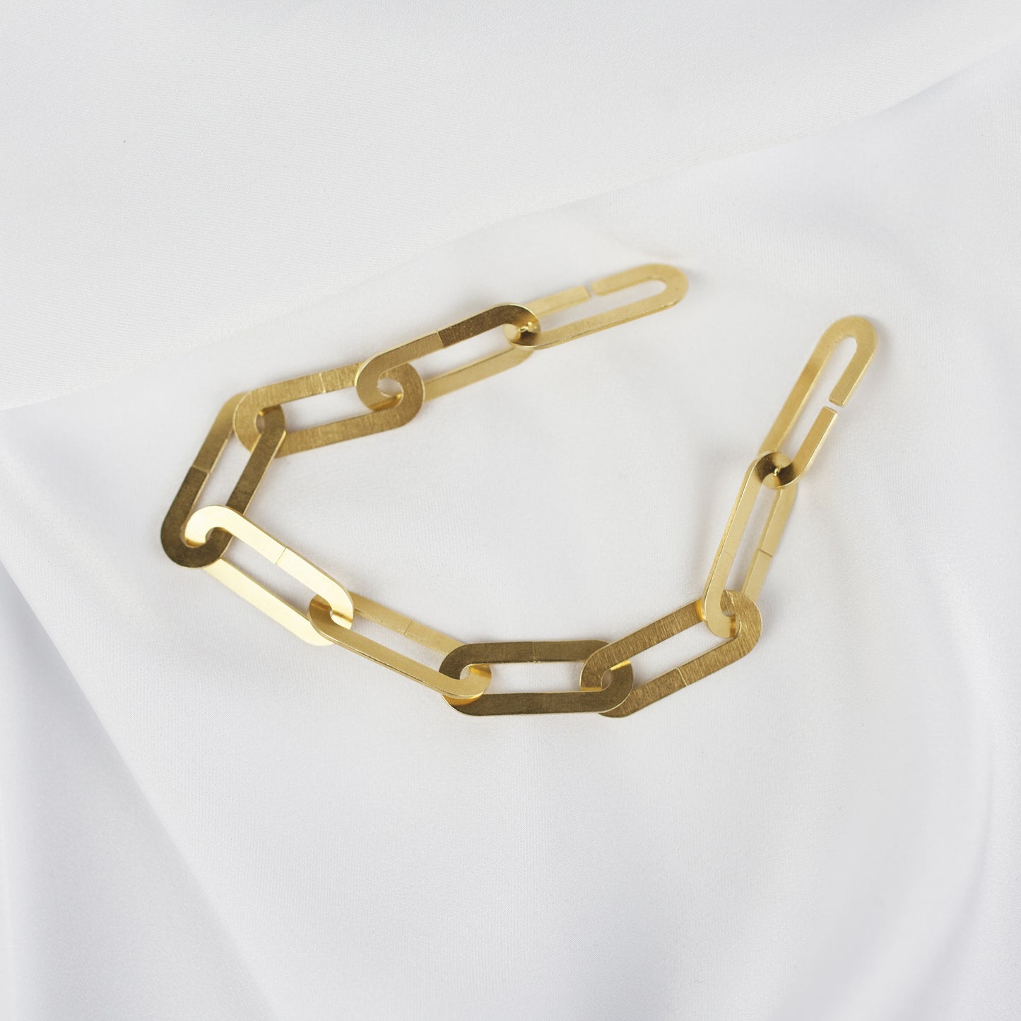 Bracelet Flat Oval Link Chain Gold Plated "Unity Collection"