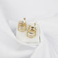 Σκουλαρίκια Eclipse gold vermeil "Full Moon Collection"
