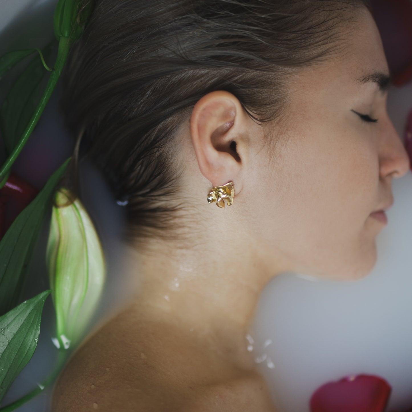 Gold 18k Earrings Flamenco Mini "Shall we dance Collection"