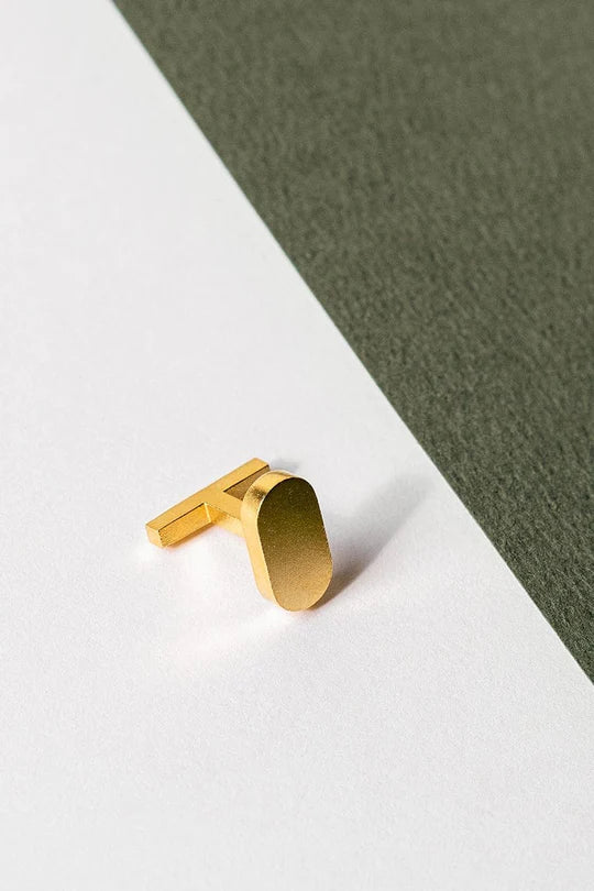 Cufflinks Solid Oval Gold Plated "Unity Collection"